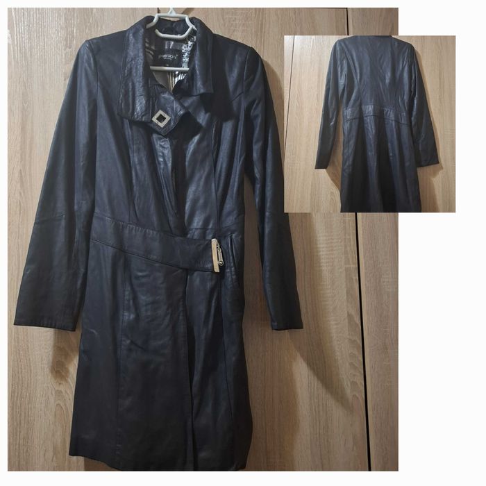 кожаное, ламавое   пальто, плащи, безрукавка