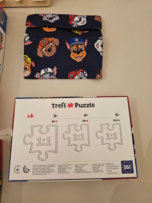 Puzzle copii patrula catelusilor + joc din lemn literele alfabetului