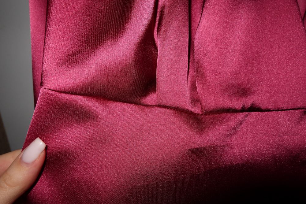 Сатенена розова рокля/панталон ZARA