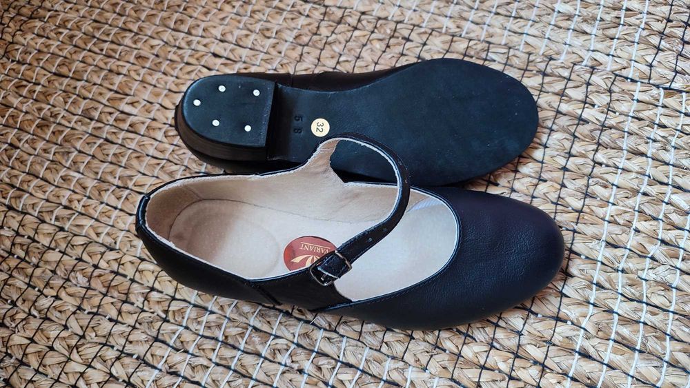 Туфли народные, для народных танцев, черные, р. 32