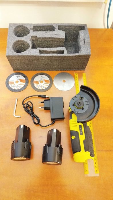 Mini polizor, unghiular cu acumulator Xtool, 12V, Ø76mm, accesorii incluse