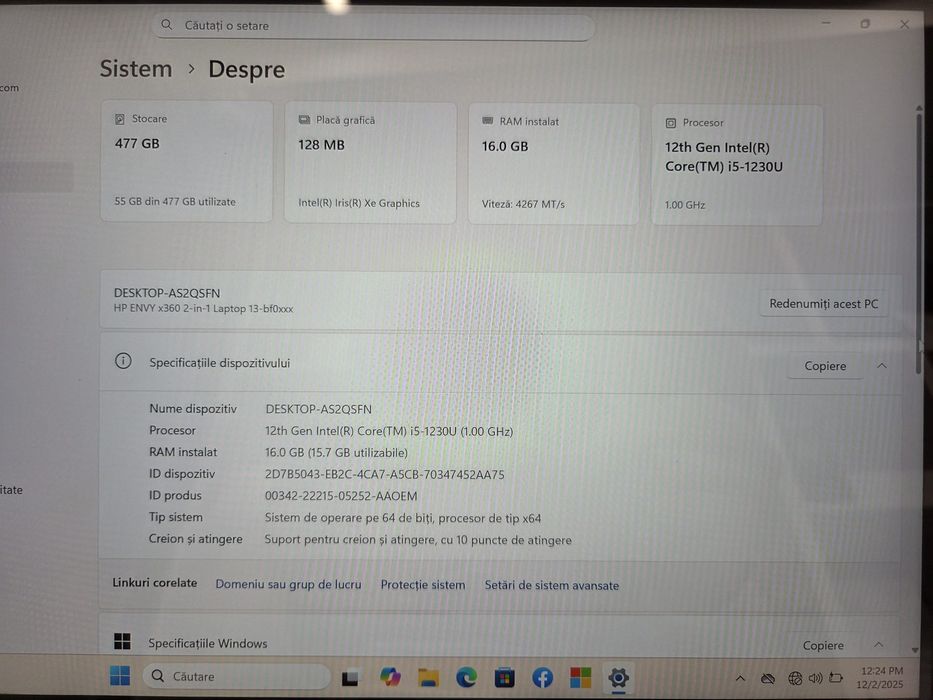 Hp Envy x360 2 în 1 Amanet BKG