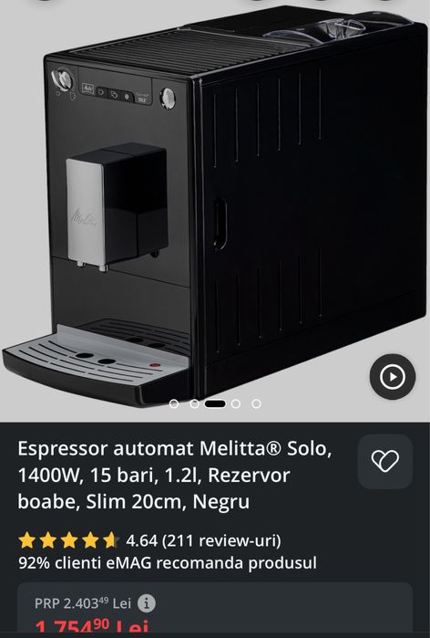 Espressor automat Melitta & Solo Black