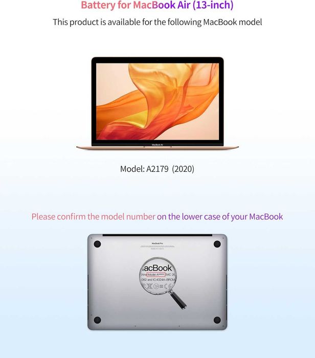 ASMARK Macbook Air 13-инчов A2179, батерия за A2179(2020) A1965