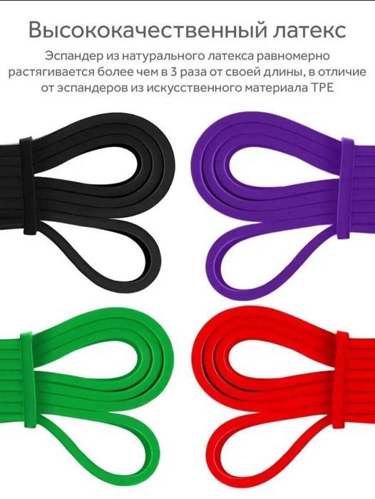 Набор эспандеров для подтягивания. Фитнес резинки 4шт