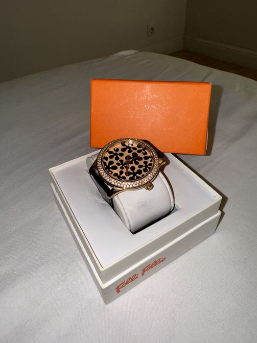 Ceas Folli Follie Negru si metal Rose Gold