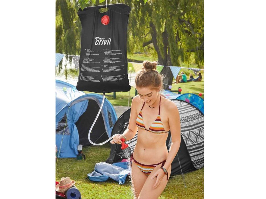 Duș solar 25 L, camping, gradina, pliabil, NOU, la cutie sigilata, realizat in Germania