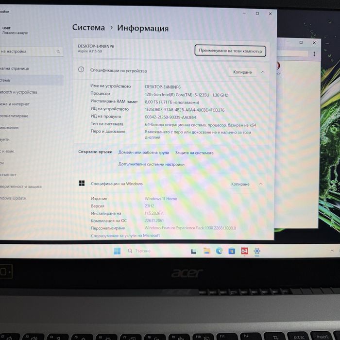 Acer Aspire 3/15,6” IPS/i5-1235U 10x 4.20GHz/512GB NVMe/Iris Xe