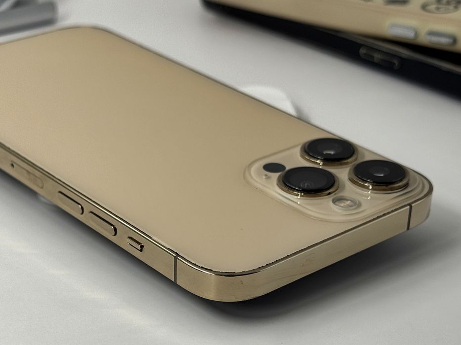 iPhone 13 Pro Max, 256GB, Gold, 100% батерия, КАТО НОВ, ГАРАНЦИЯ!