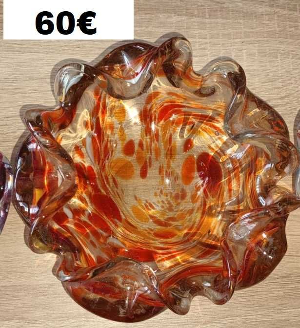 Стъклени кошнички,пепелници,преспапиета от 60-те