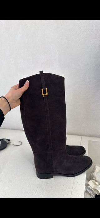 Zara ботуши естествена кожа