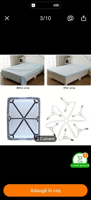 Elastic  reglabil fixare cearșaf pat pentru saltea