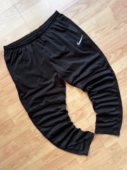 Pantaloni track pants joggers soccer training Nike Dri-fit poliester black side logo embroidery