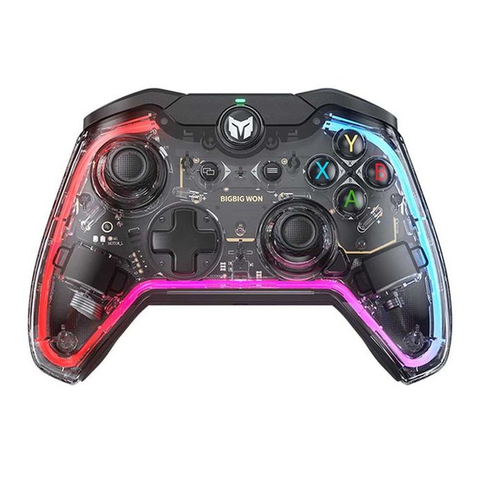 Controler joystick maneta BIGBIG WON Nintendo Switch Pro giroscop 6 axe,trezire o singură tastă,Turbo,Dualshock,RGB PC Windows 10/11 Switch OLED Lite