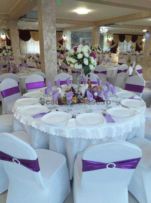 Fata (fete) de masa, rotunda, pentru sala de nunta, restaurant, cort