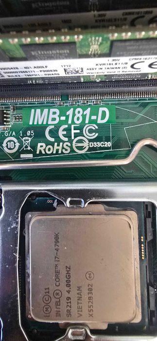 ASRock IMB-181-D Mini-ITX + i7-4790K + 16GB + охладител Scythe (NAS/сървър)