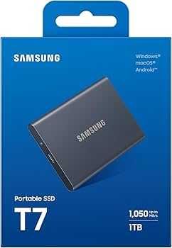 SSD extern 1TB SAMSUNG T7 MU-PC1T0T/WW USB 3.2 Gen 2, gri Nou Sigilat