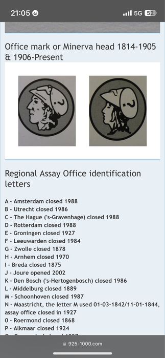 Sfestnic lumanare argint puritate 925 ! 1967 Candlestick Olanda