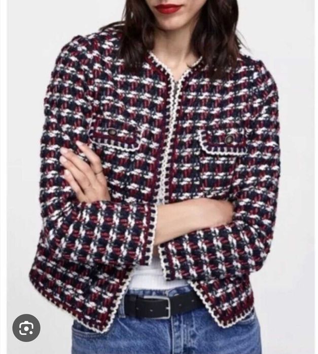 Сако букле червено син цвят xl zara