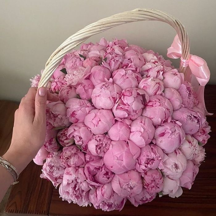 Пионы букет/корзина АСТАНА
