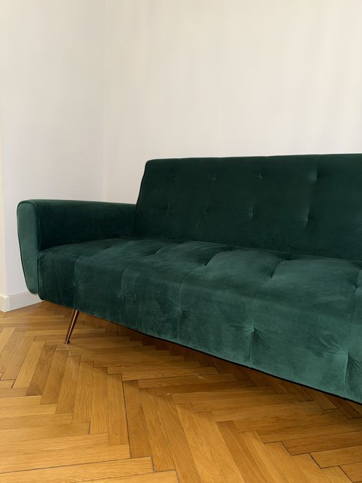 Canapea Extensibila Verde Catifea