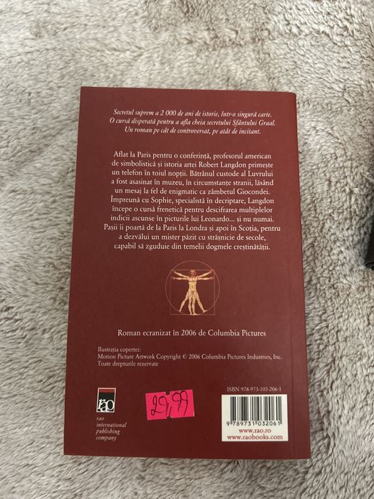 Pachet 2 Cărți Dan Brown – Codul lui Da Vinci + Inferno