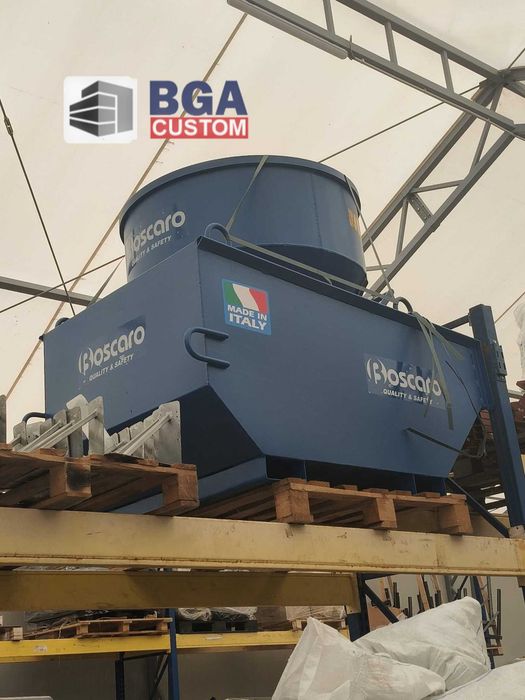 Bena beton cu furtun de 2 ml Boscaro de 800 l cu descarcare centrala - CT80 - provenienta Italia 7900 lei +tva