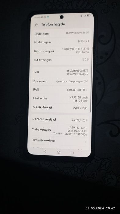 Telefon HUAWEI NOVA 10 SE 8+3/128 GB ideal