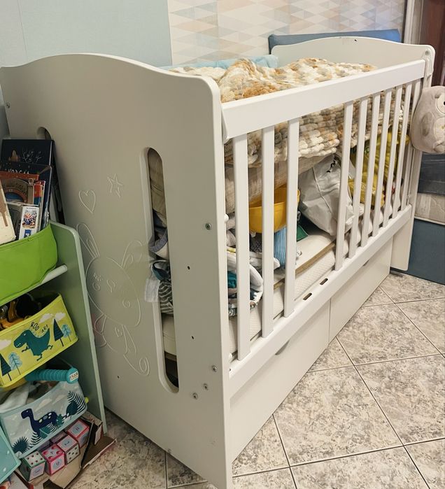 Бебешко легло / кошара MDF + матрак