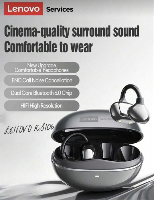 Безжични слушалки леново Lenovo RS106 iron grey