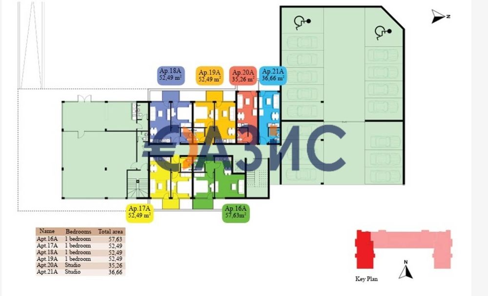 Продава се Двустаен апартамент в Свети Влас - 53 кв.м за 1165 €/кв.м - Снимка #12