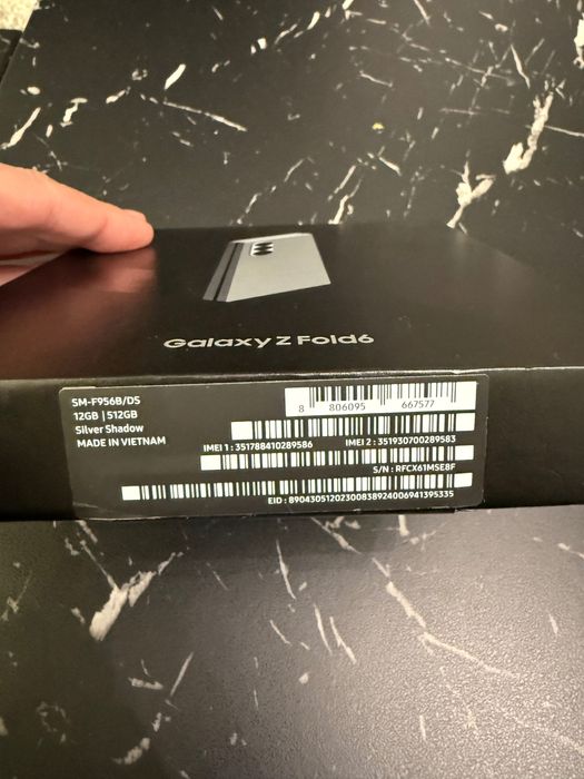 Samsung Z Fold 6 Silver 12GB RAM 512GB памет