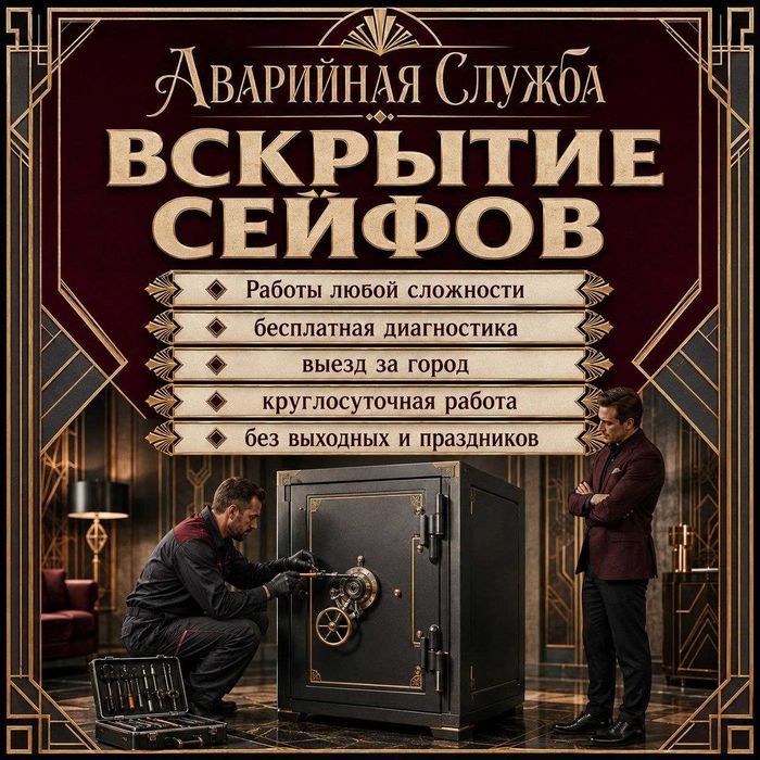 Открыть сейф|Вскрытие замков*Ремонт сейфов,Замена замков/Авто,Квартиры