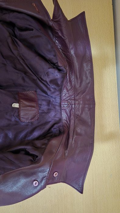 Кожено яке телешка кожа лилаво