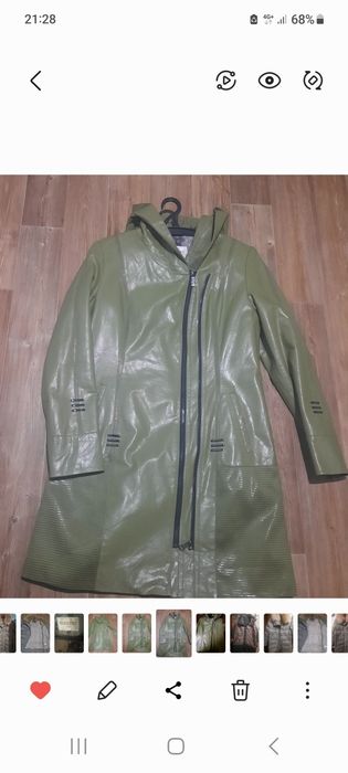 Плащ кожа.Италия.