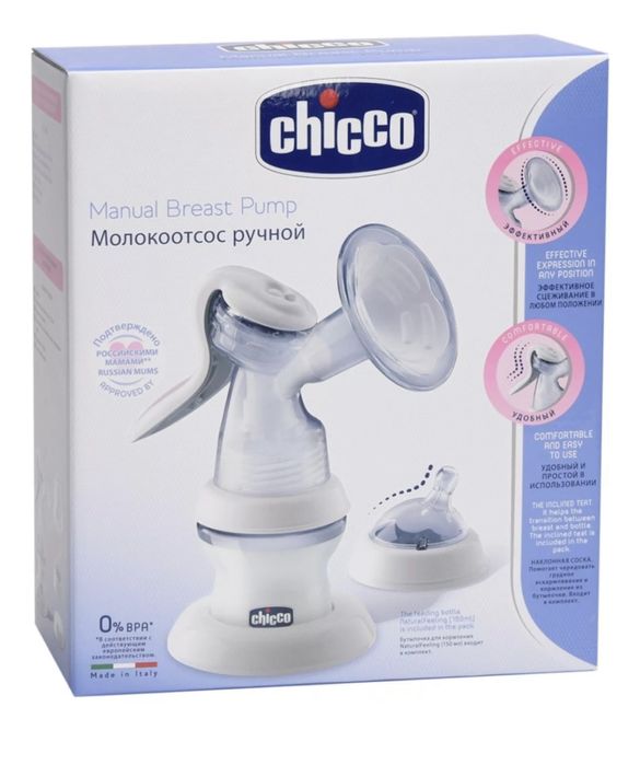 Молокоотсос Chicco с бутылочкой