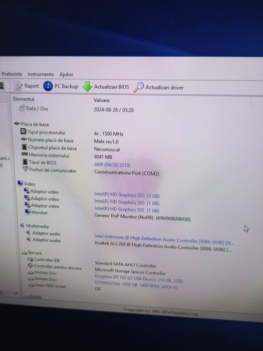 Vând mini pc desktop cu sistem