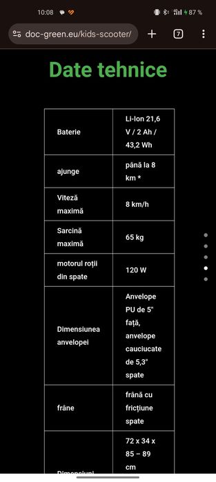 Trotineta electrica pt copii