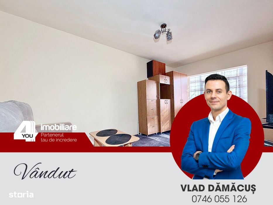 VÂNDUT!Garsonieră confort 1 Alfa, 37 mp, et. 1/4, mobilată și utilată
