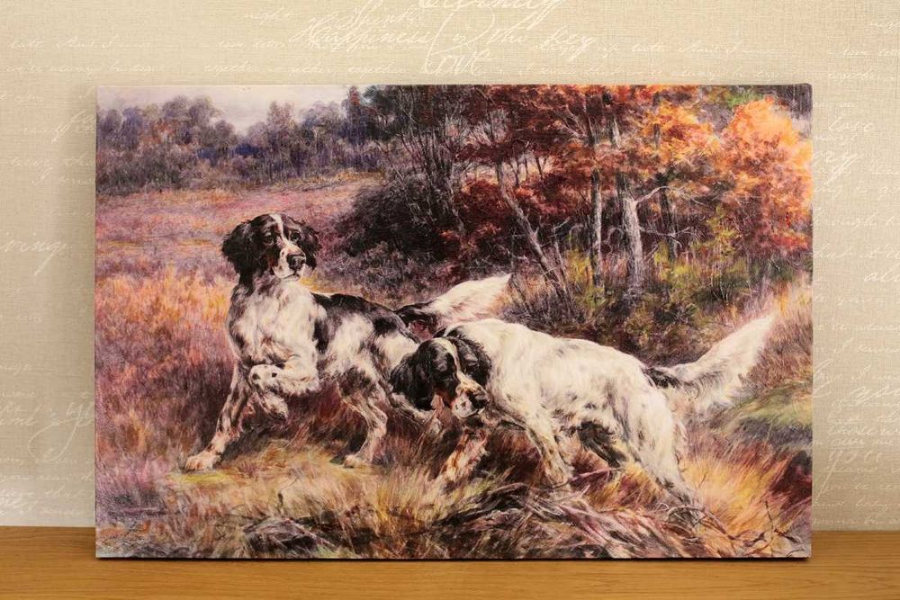 картини ловна тематика "Охотнике на привале", "Ръченица" на Мърквичка