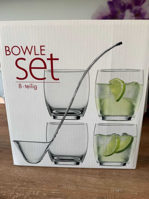 vand set cadou de boluri pentru punch 8 piese nou ieftin cristal