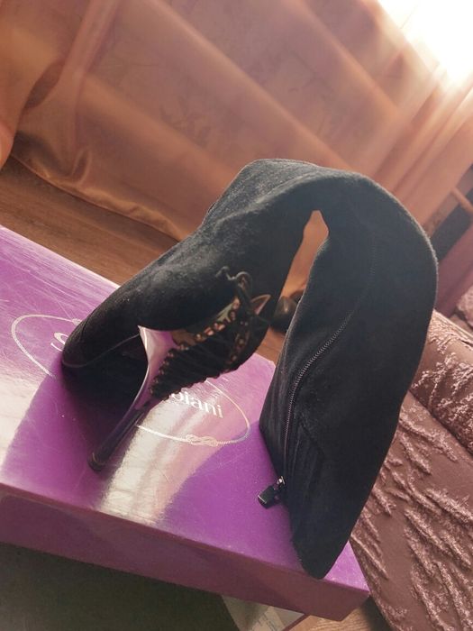 Сапоги натуральная замша