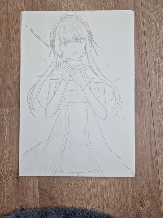 Принт за оцветяване на Spy Family, размер А4