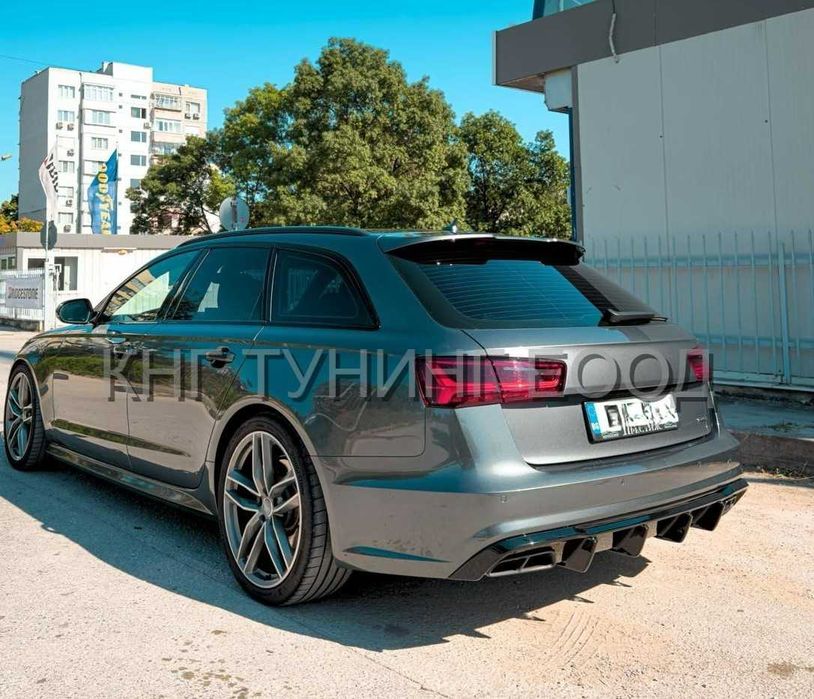 Дифузьор за ауди а6 ц7 с лайн / audi a6 c7 diffuser s line / добавка за задна броня / седан / комби