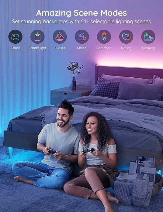 Нова интелигентна RGB LED лента Govee H6110, Wi-Fi, Bluetooth...