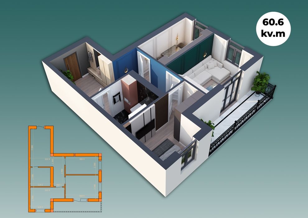 Квартиралар сотилади 10этажка кв/м 650000
