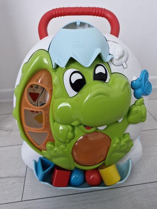 Jucarie Chicco 2 in 1, centru de activitati si antemergator Dinozaur, 9-24 luni