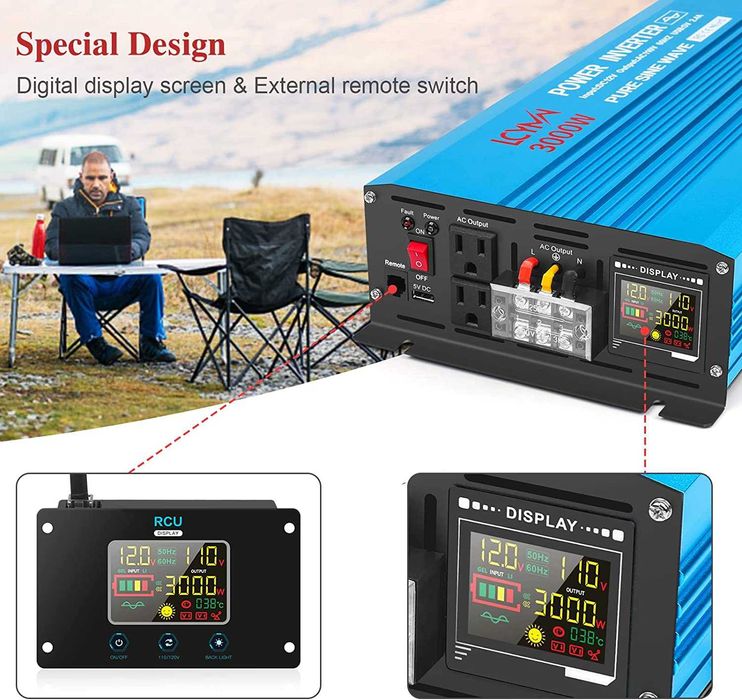 Invertor Solar 2000W Sinus Pur – 12V/24V DC , 3000W,4000W, Factura