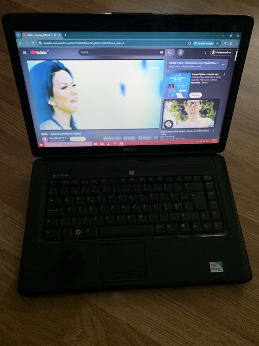 Laptop Dell display 15,6 led,Windows 10,250gb memorie,4gb ram cu incar