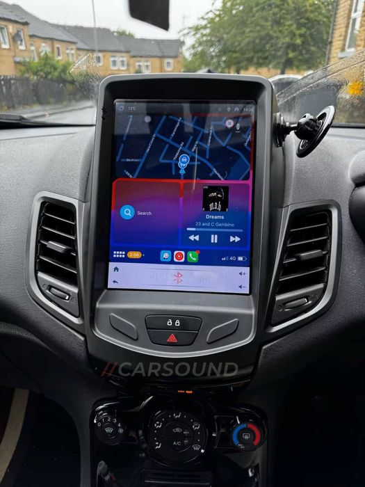 9.7" Мултимедия Ford Fiesta Android 14 Фиеста Тесла Навигация Андроид